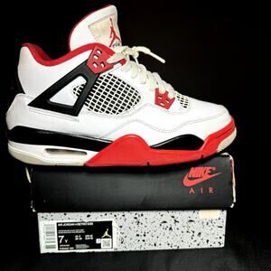 Size 7 - Nike Air Jordan 4 Retro OG GS Fire Red 2020 Men's Shoes